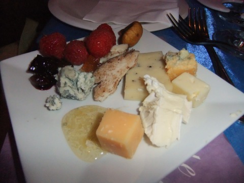 A nice selection of cheeses and accompaniments