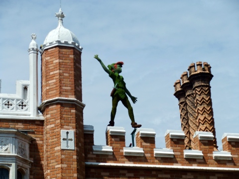 Peter Pan high in the sky in the UK